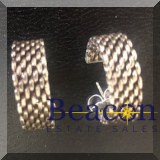 J186. Sterling silver Tiffany & Co Somerset open hoop earrings - $165 